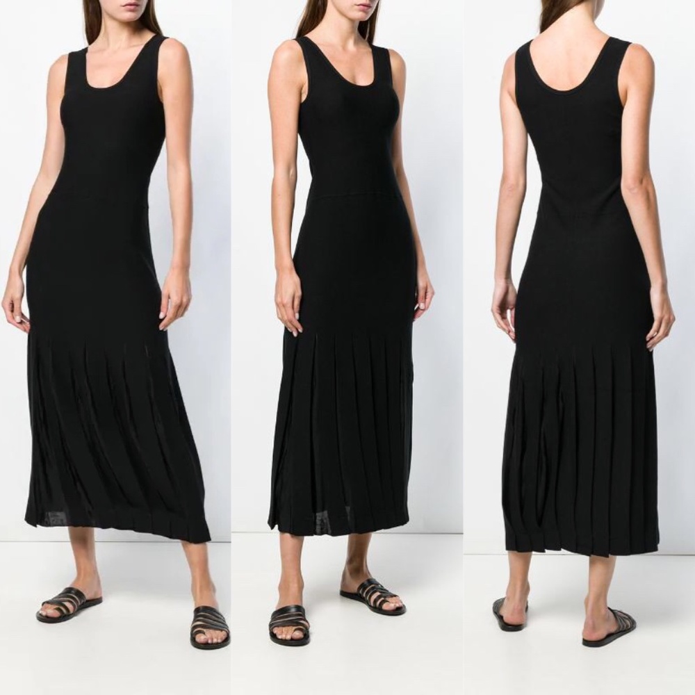 Theory BLACK sleeveless pleated dress FINAL PRICE NO OFFER CONSIDERED